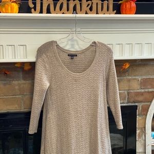 Brownish Long Sleeve Sweater Dress